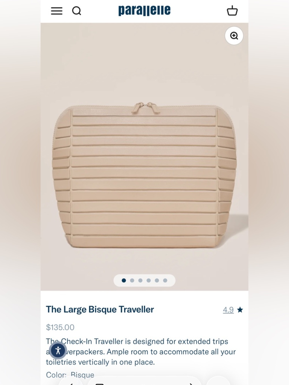 Parallelle toiletry / makeup bag